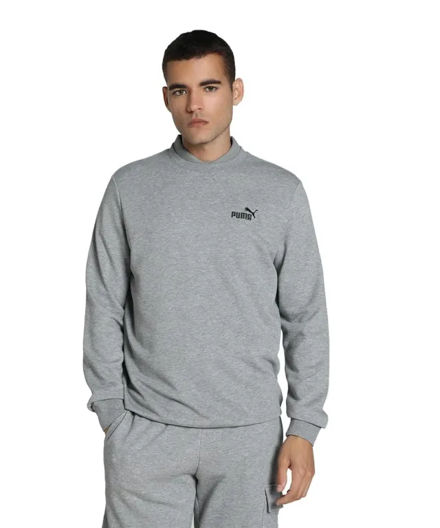 Puma ESS Small No.1 Logo Crew felpa grigia S