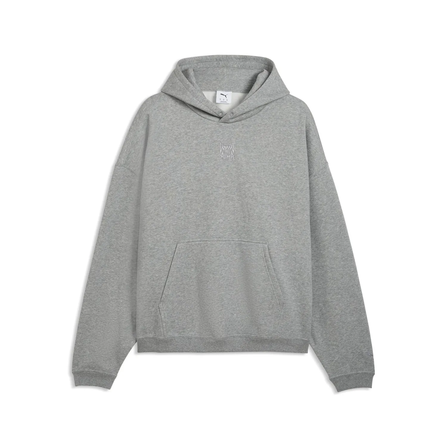 PUMA Fundamentals Felpa Cappuccio Uomo FL Grigia Calda