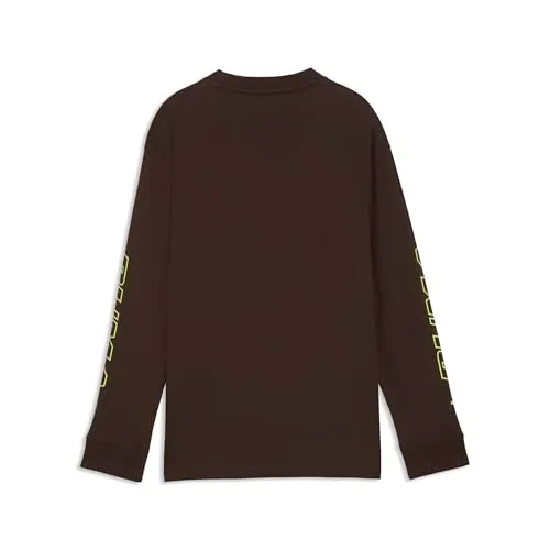 Puma Street Relaxed maglietta maniche lunghe ragazzo 128 marrone 1 pz