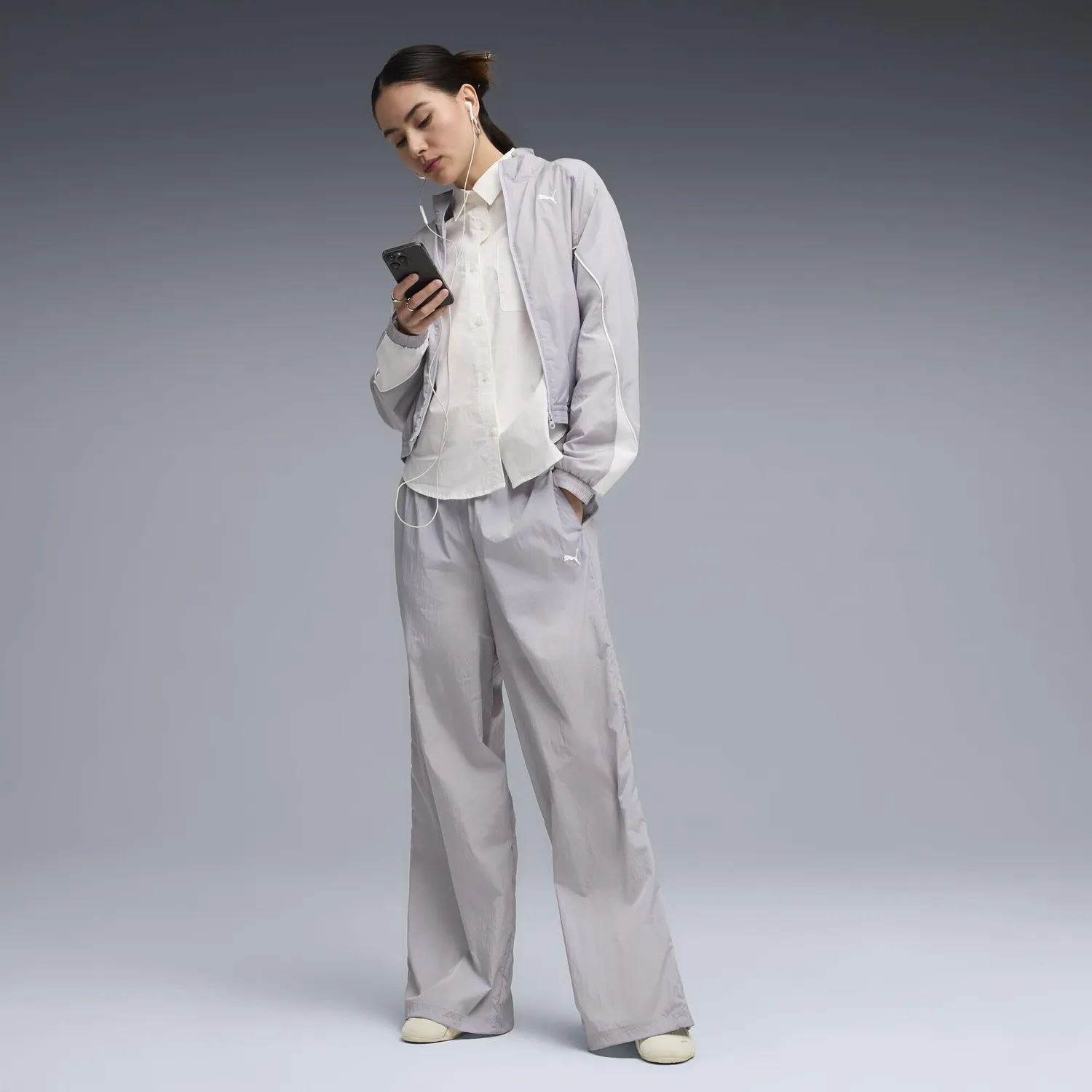 PUMA Sport Relaxed giacca donna full-zip Vibrant Silver