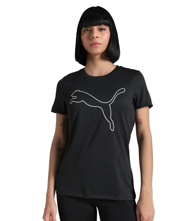 Puma Essential Heather Logo maglietta donna cotone
