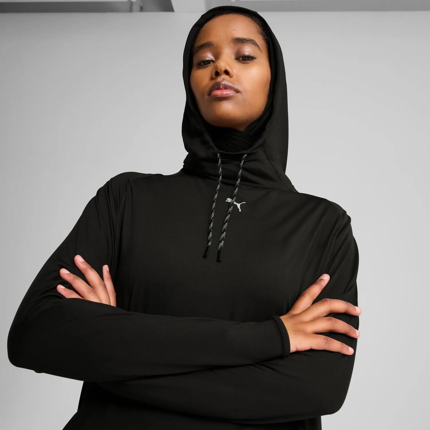 PUMA Modest Hoodie felpa donna cappuccio rosa poliestere