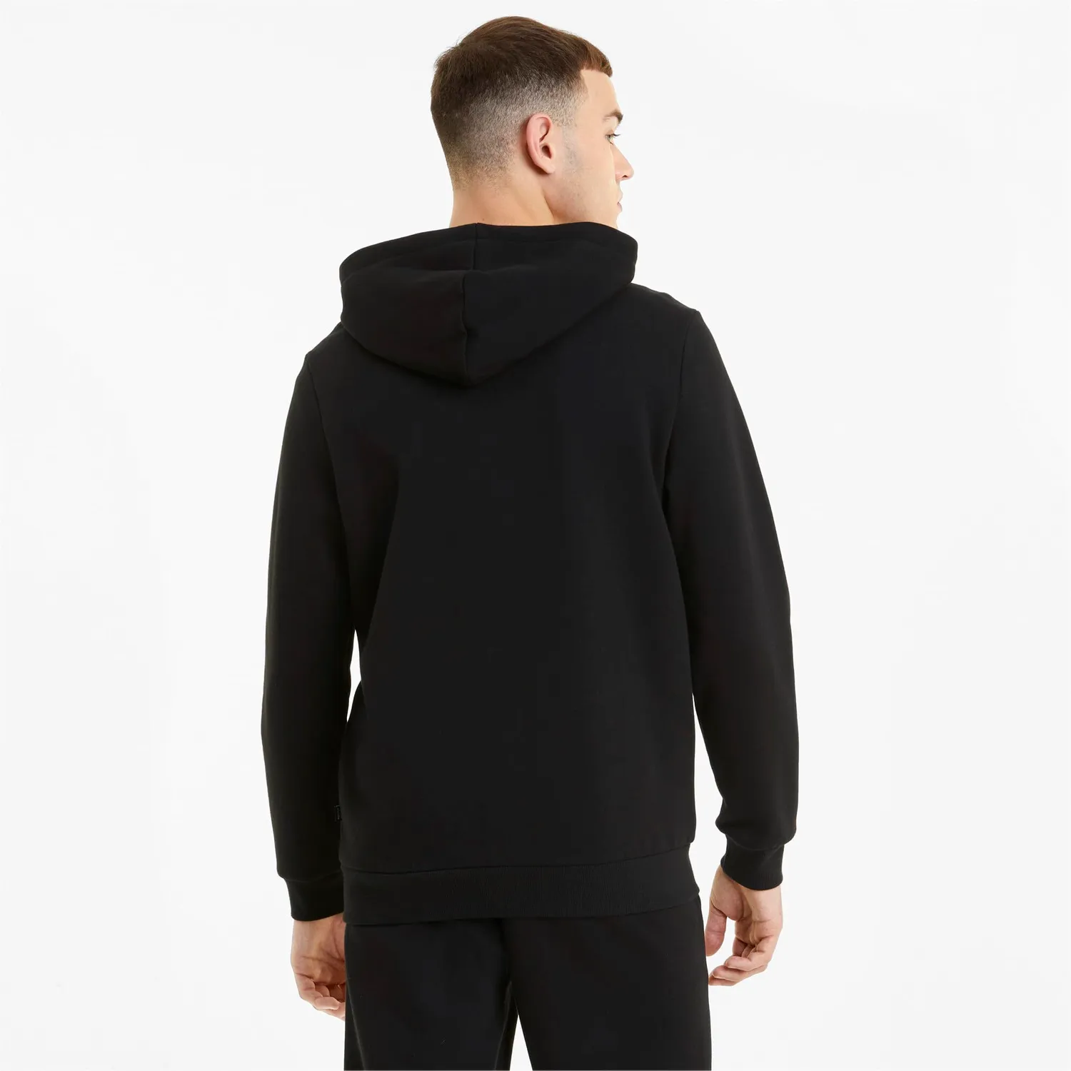Puma Essentials Big Logo felpa uomo zip nera XL