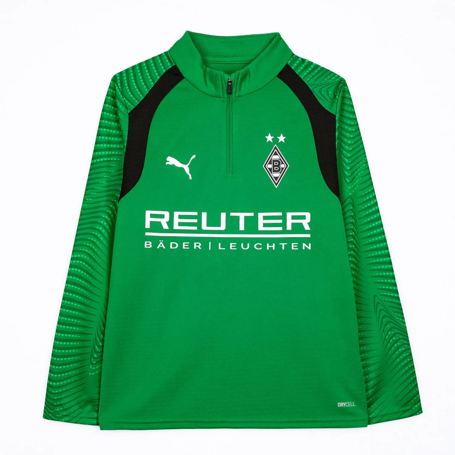 Puma Borussia Mönchengladbach 1/4 Zip Top Jr maglia 176 mezza zip