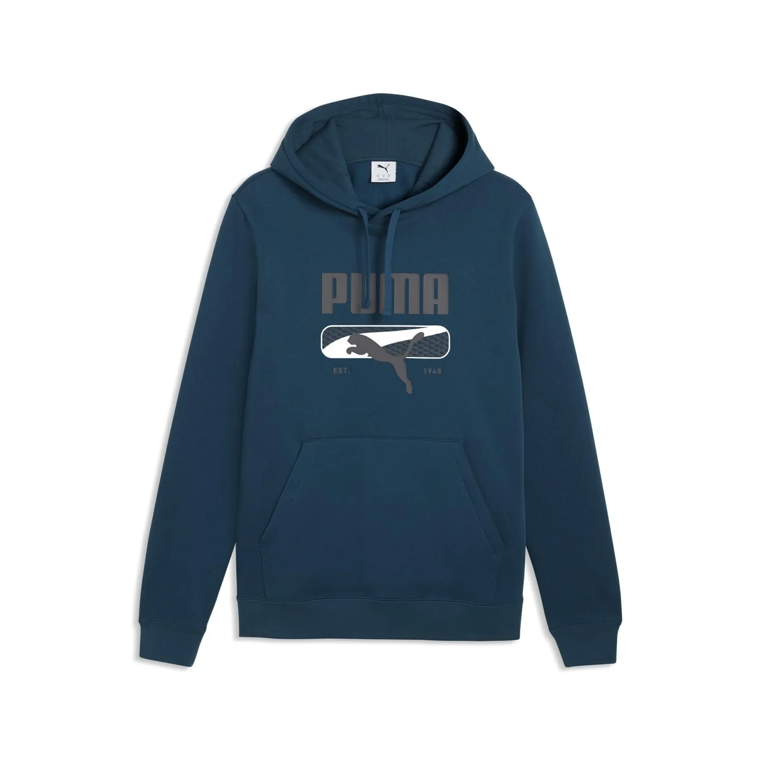 PUMA Sport Logo Play FL felpa cappuccio uomo bianca