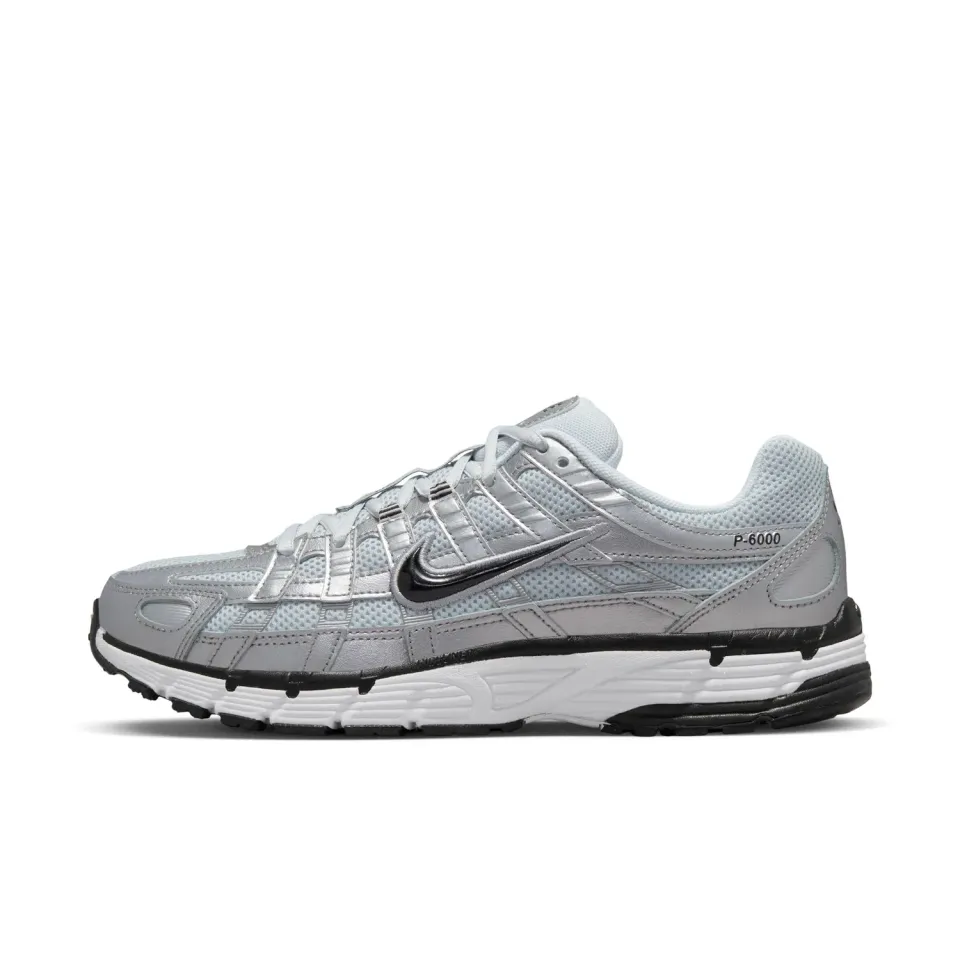 Nike P-6000 Sneaker Donna White Black Metallic Silver Y2K