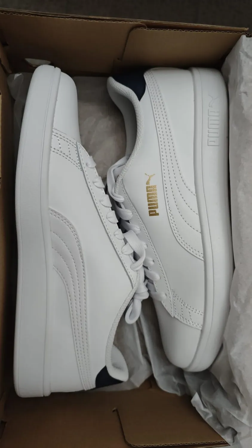 Puma Smash V2 L Sneakers 36 EU Bianche Pelle Uso Quotidiano
