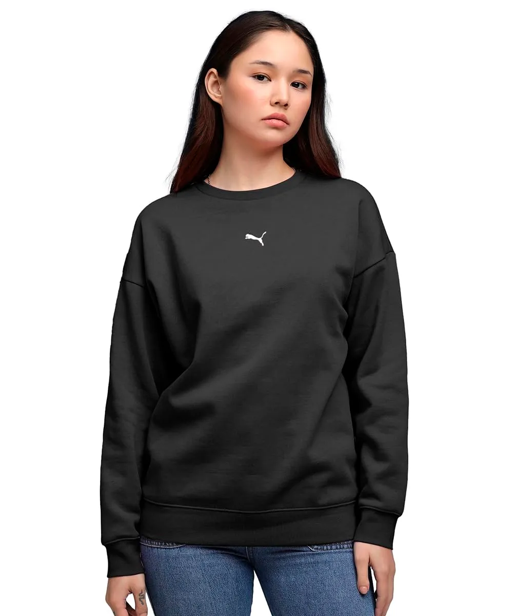 PUMA Essentials felpa donna oversize girocollo
