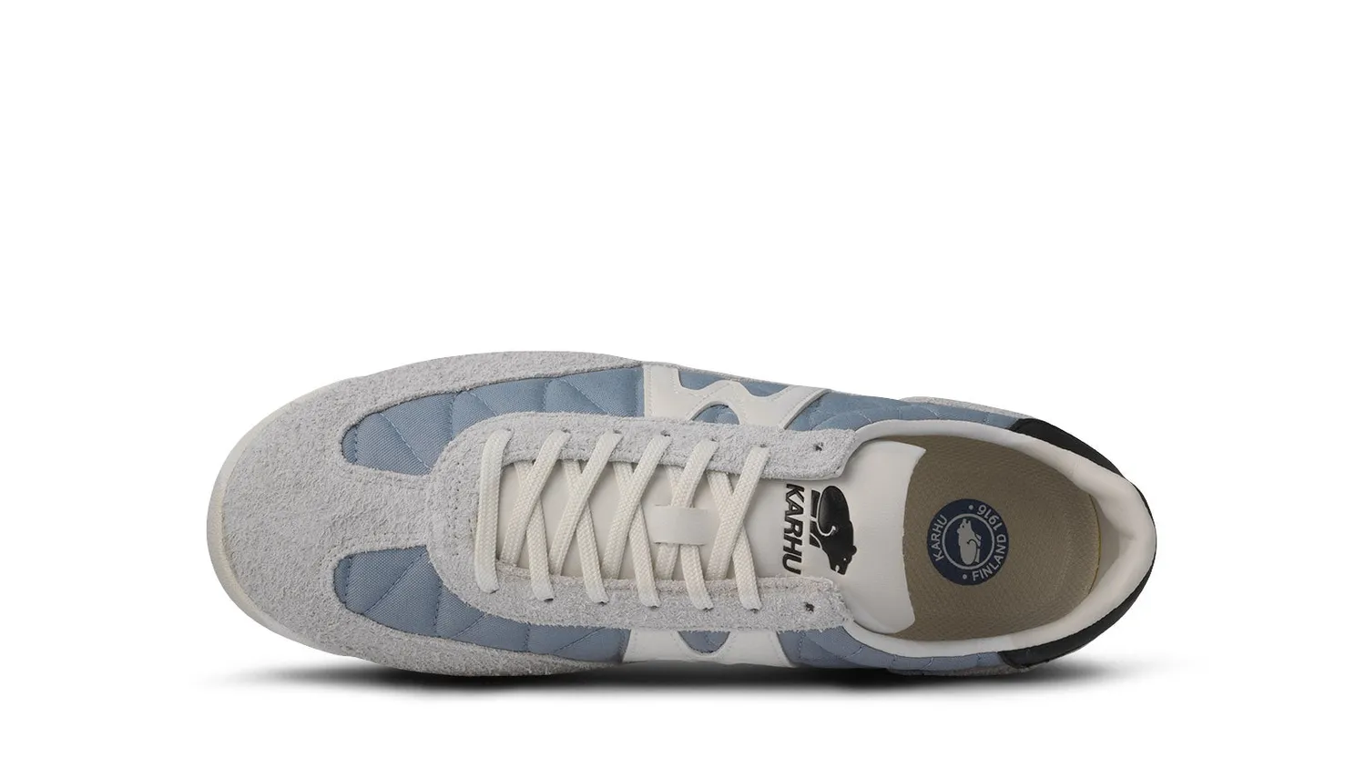 Karhu Mestari 76 sneakers Windward Blue Blanc de Blanc camoscio