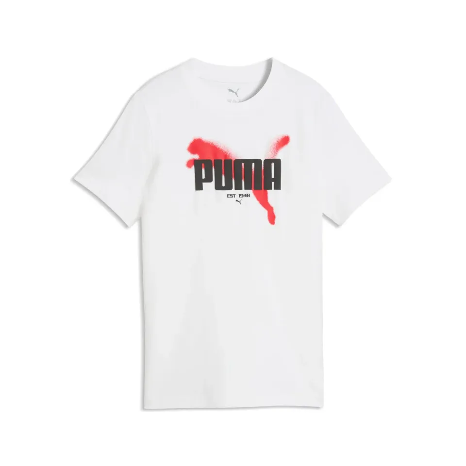 Puma Graphic Puma Tee B maglietta bambino 128 bianco