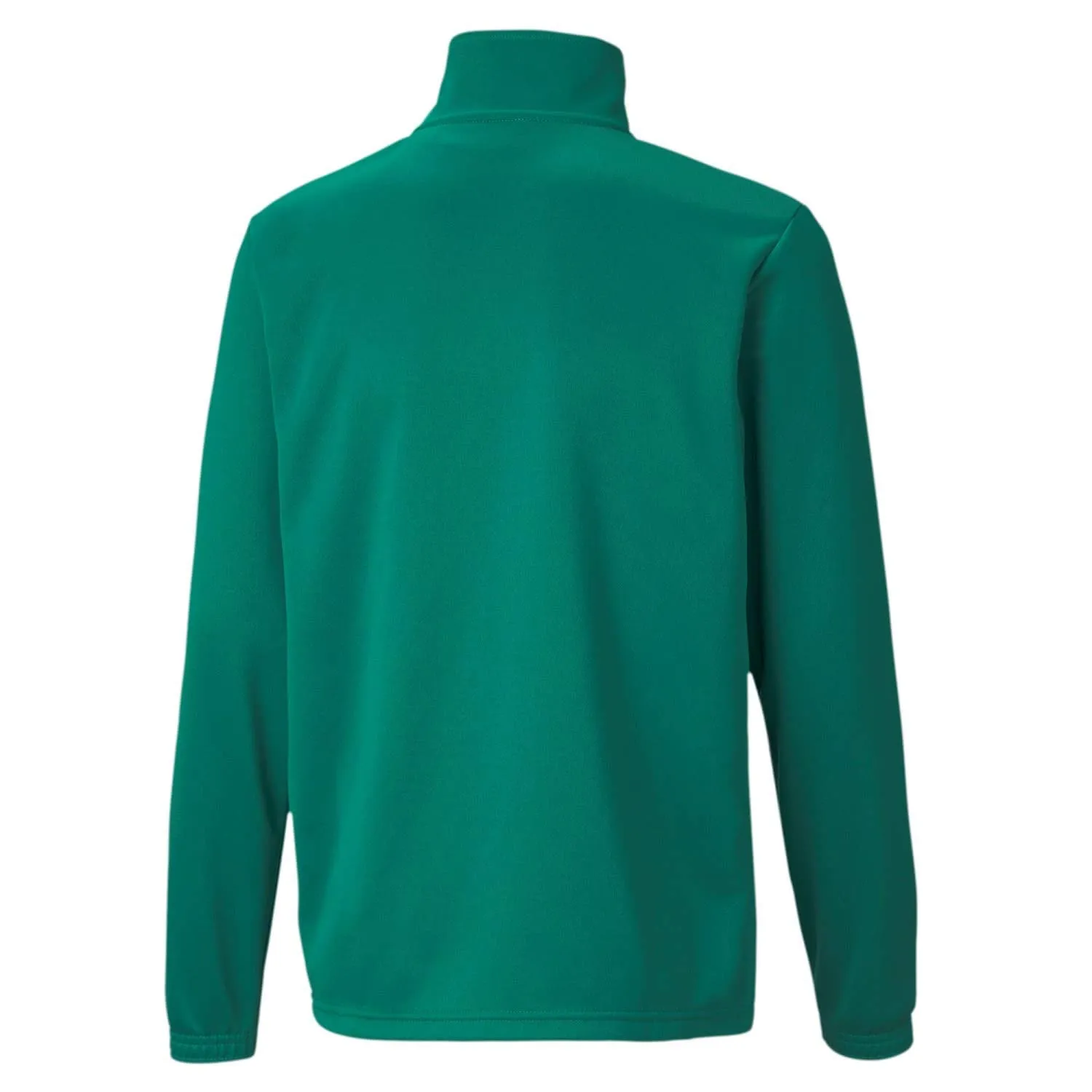 Puma Teamrise 1/4 Zip Top Jr felpa calcio verde kids