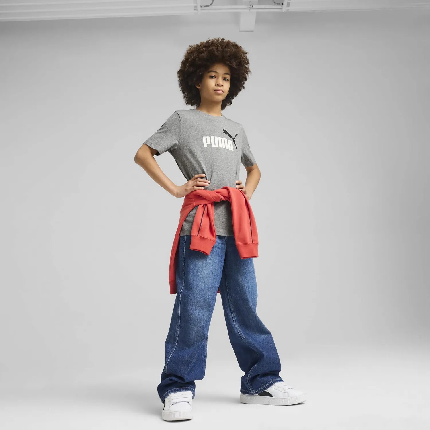 Puma Essentials No.1 Logo t-shirt ragazzi ruby cotone