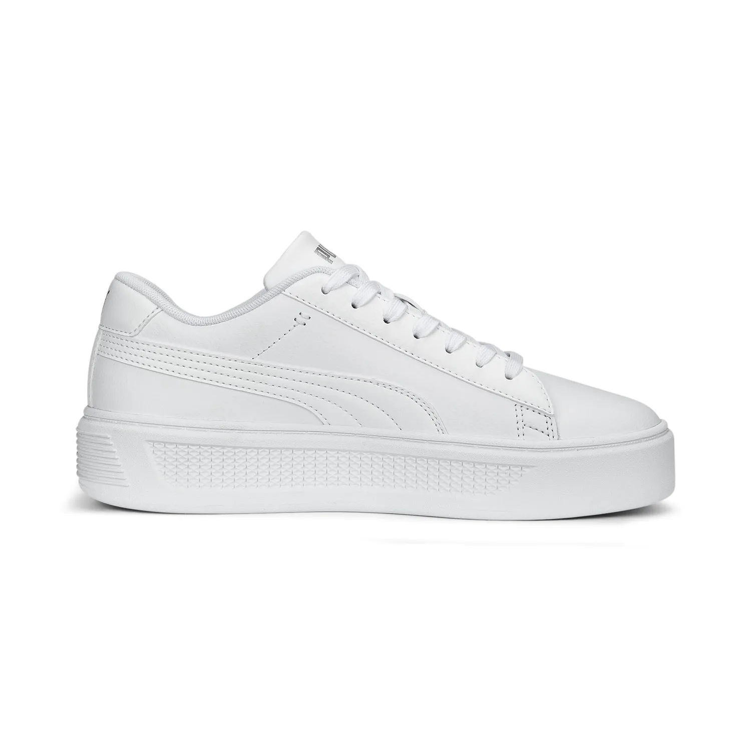 Puma Smash Platform V3 sneakers donna bianco argento plateau