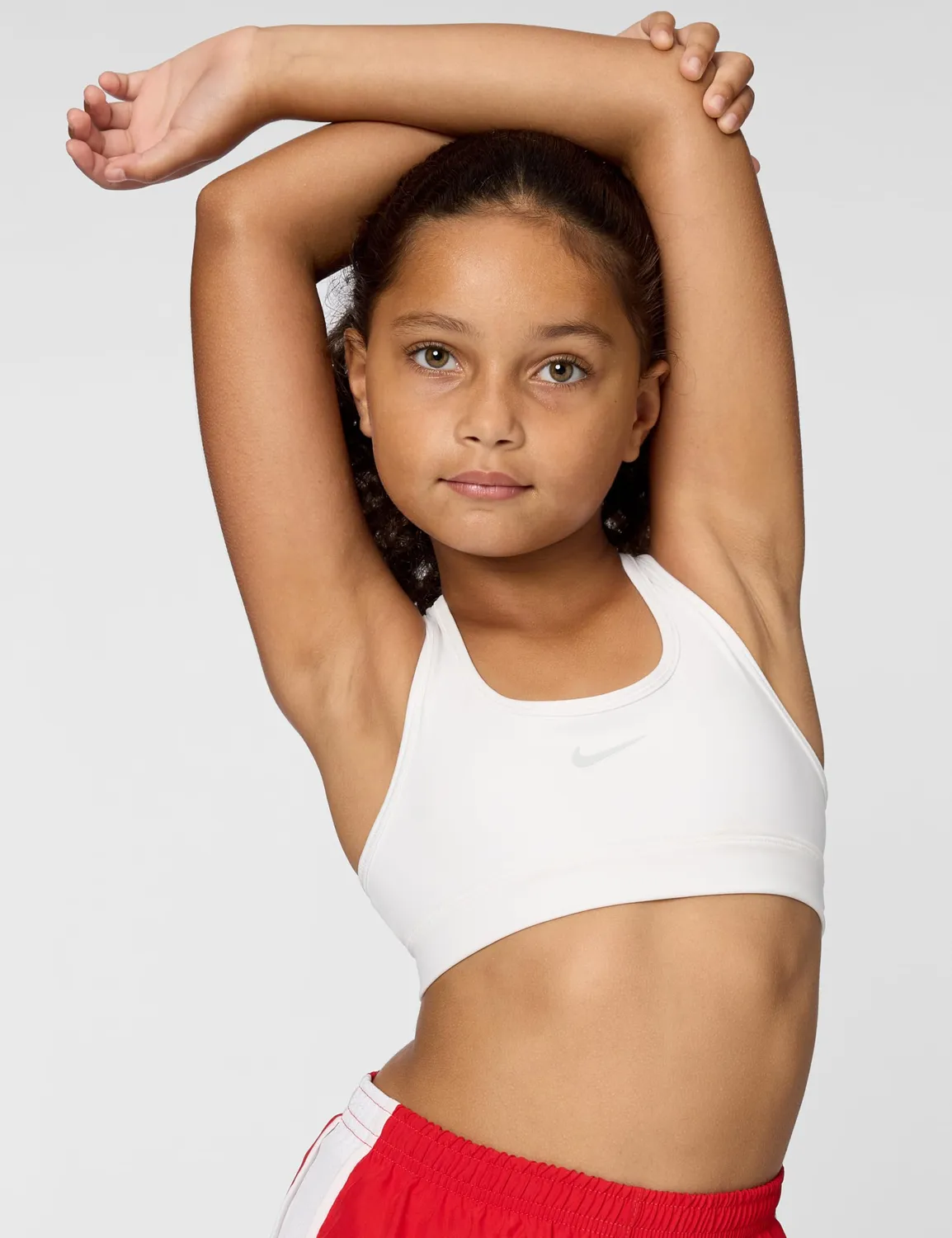 Nike Swoosh Bra Sportivo Bambina Bianco Traspirante
