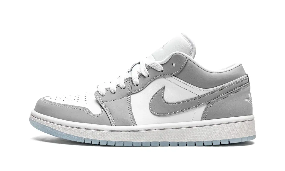Nike Air Jordan 1 sneaker basse donna bianco grigio