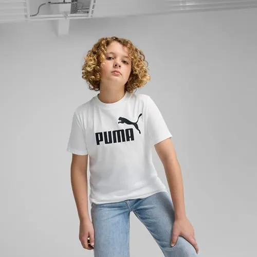 Puma Ess No.1 Logo t-shirt bambino bianco cotone taglia 176