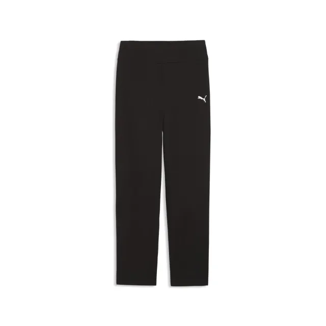 Puma Ess Elevated Rib Pants G pantaloni costine vita alta nero