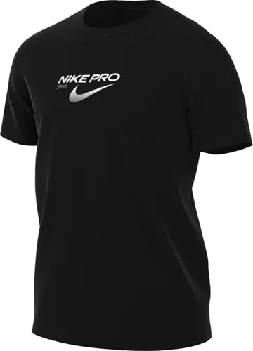 Nike Pro Dri-Fit maglietta uomo nera training aderente