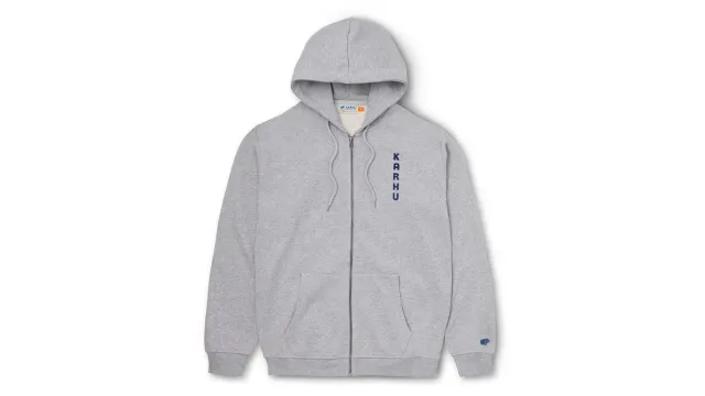 Karhu Full Zip felpa cappuccio Heather Grey cotone 400g