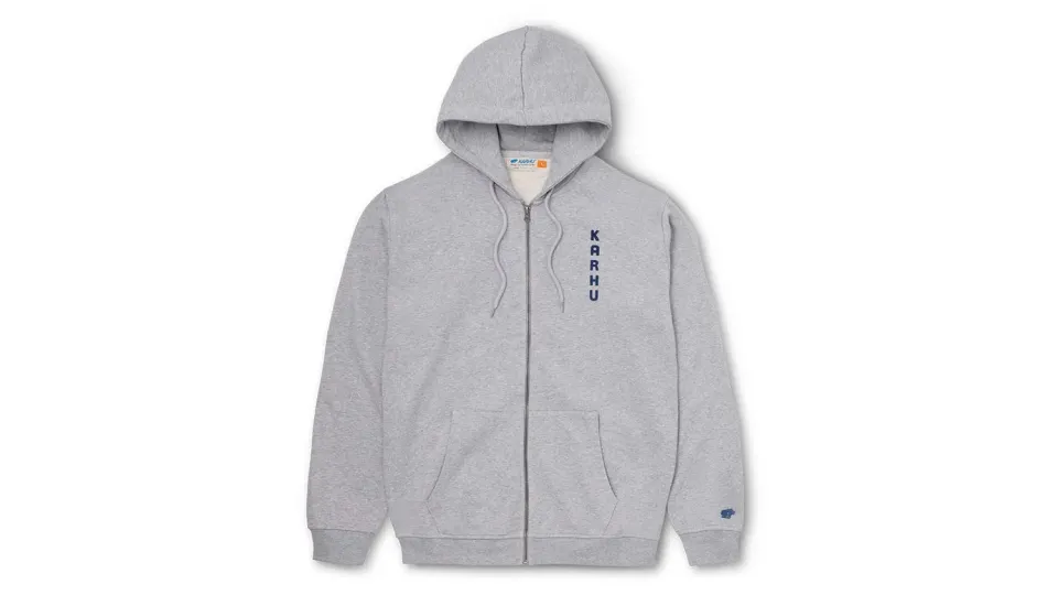 Karhu Full Zip felpa cappuccio Heather Grey cotone 400g