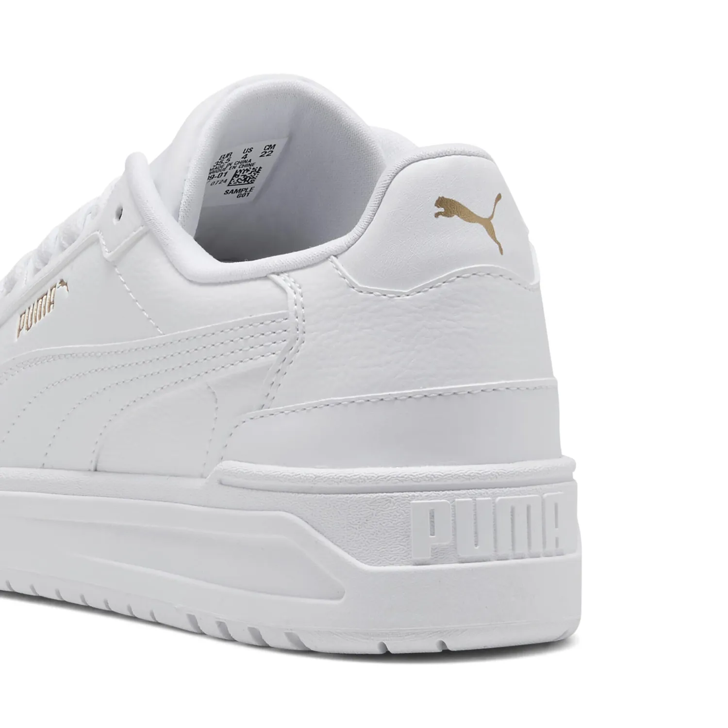 Puma Shuffle Downtown sneakers ragazzi bianche oro