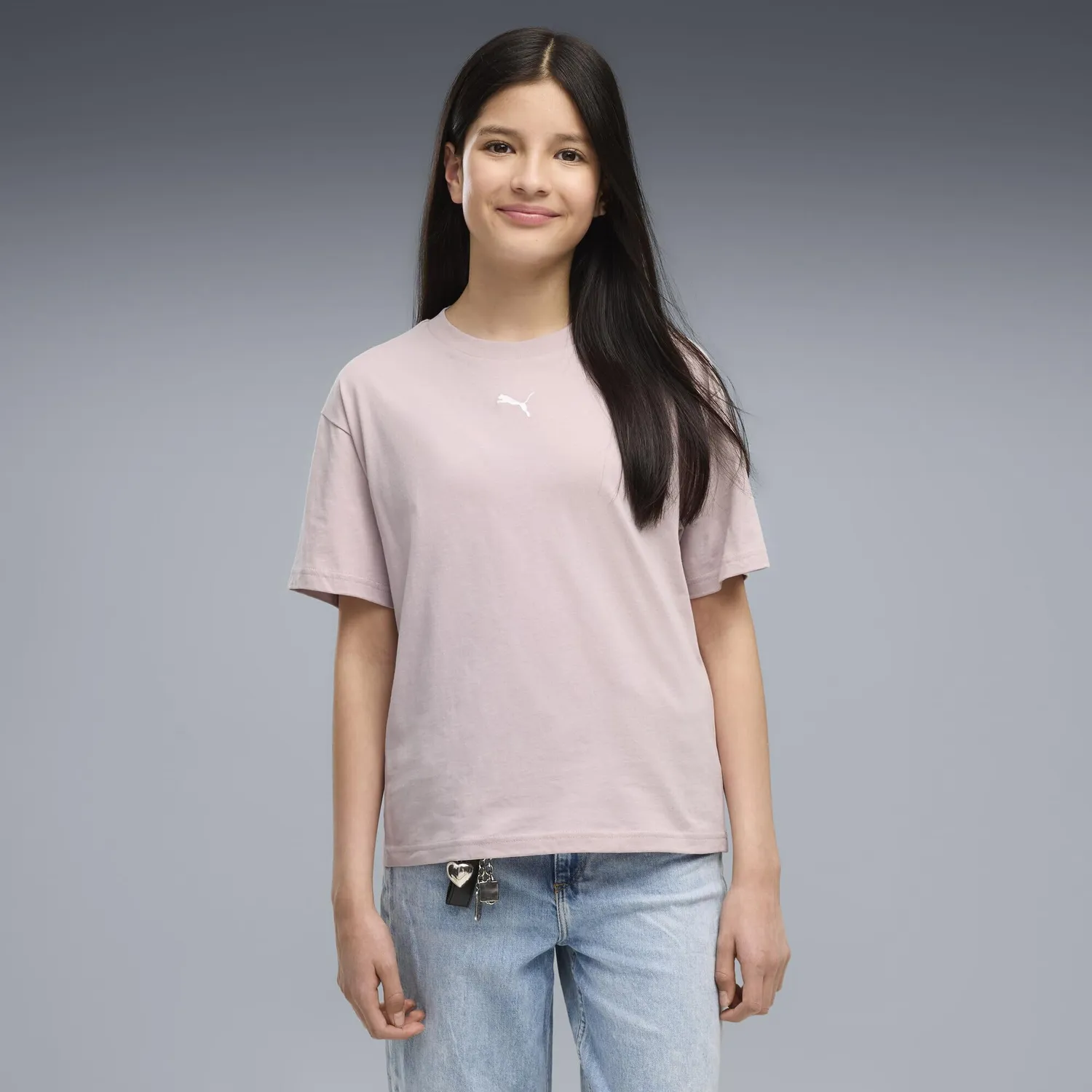 Puma Essentials Boxy maglietta ragazzi 152 rosa
