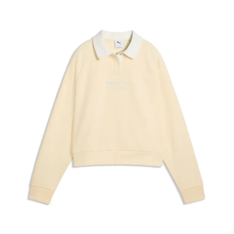 Puma Class Relaxed polo donna maniche lunghe Buttercream