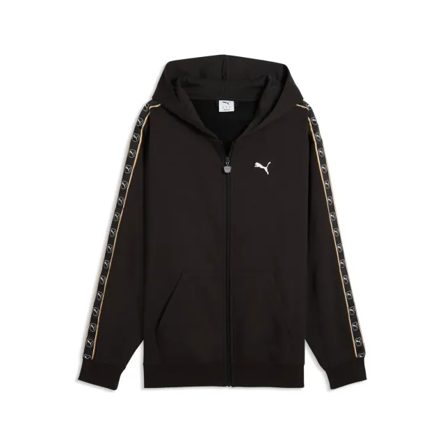 PUMA Ess Elevated Tape Felpa Zip Nera Full-Zip Hoodie