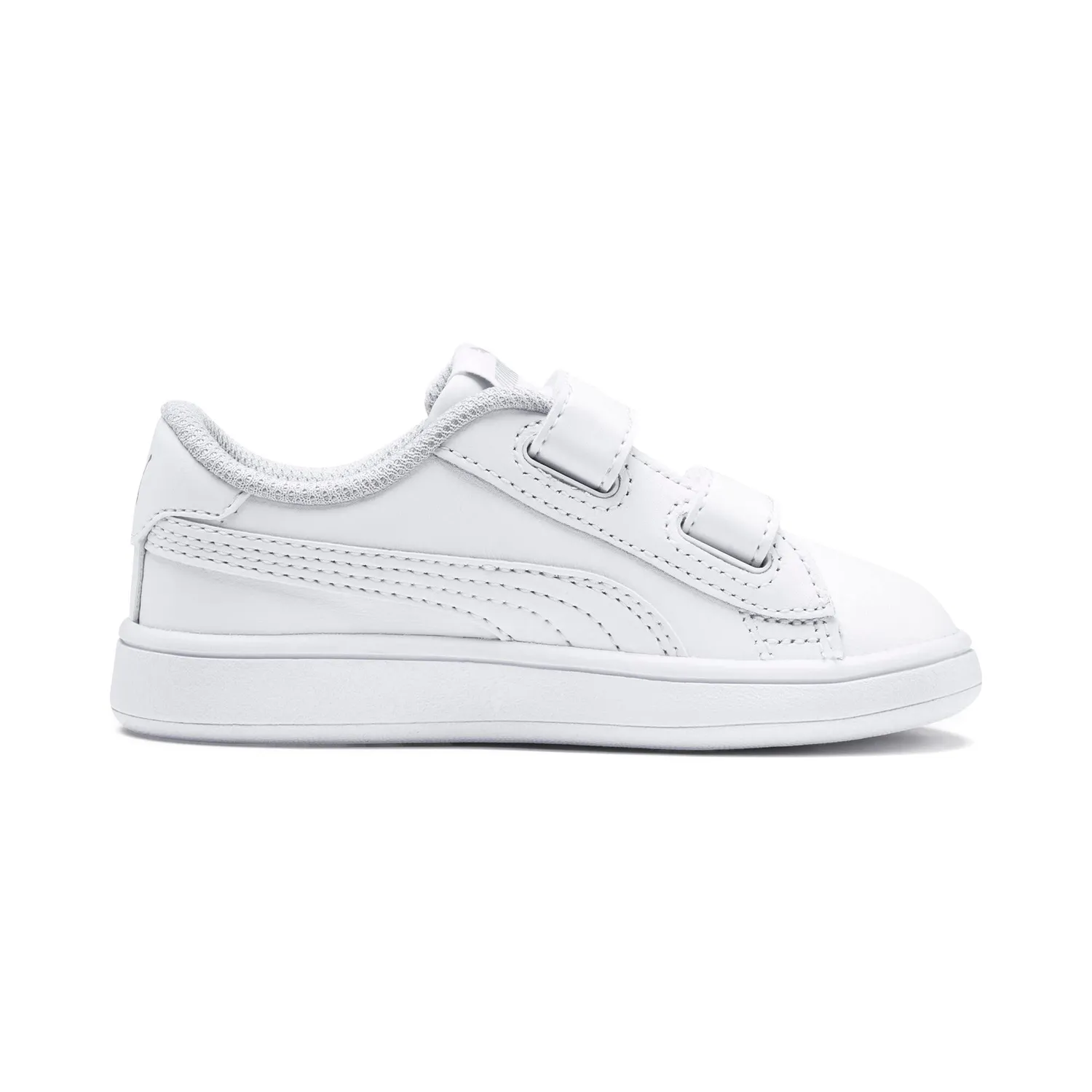 Puma Smash 3.0 Leather V sneakers bimbo bianche pelle