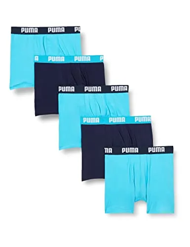 Puma Basic boxer bimbo cotone tinta unita 5 pack