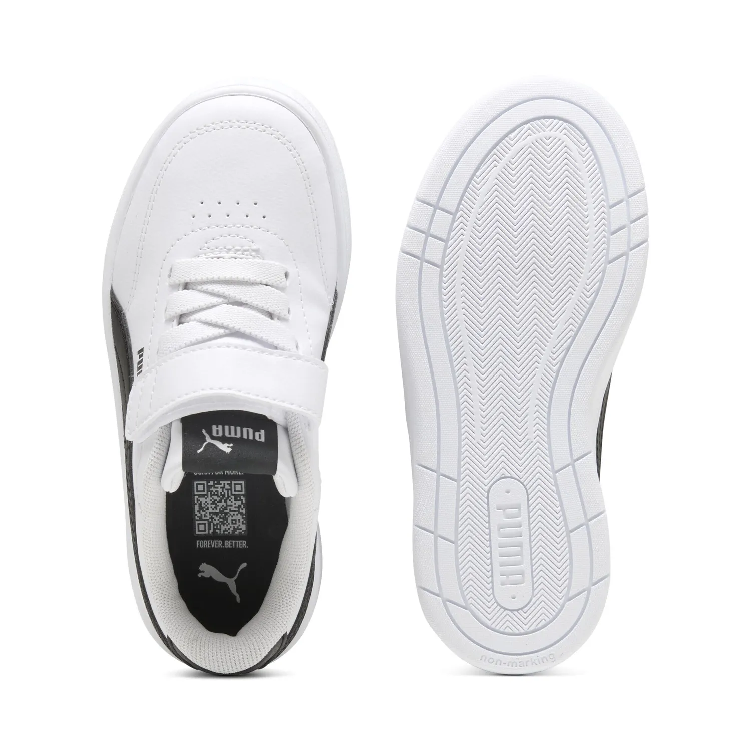 PUMA Court Classic Clean AC+ PS sneakers bambino bianche