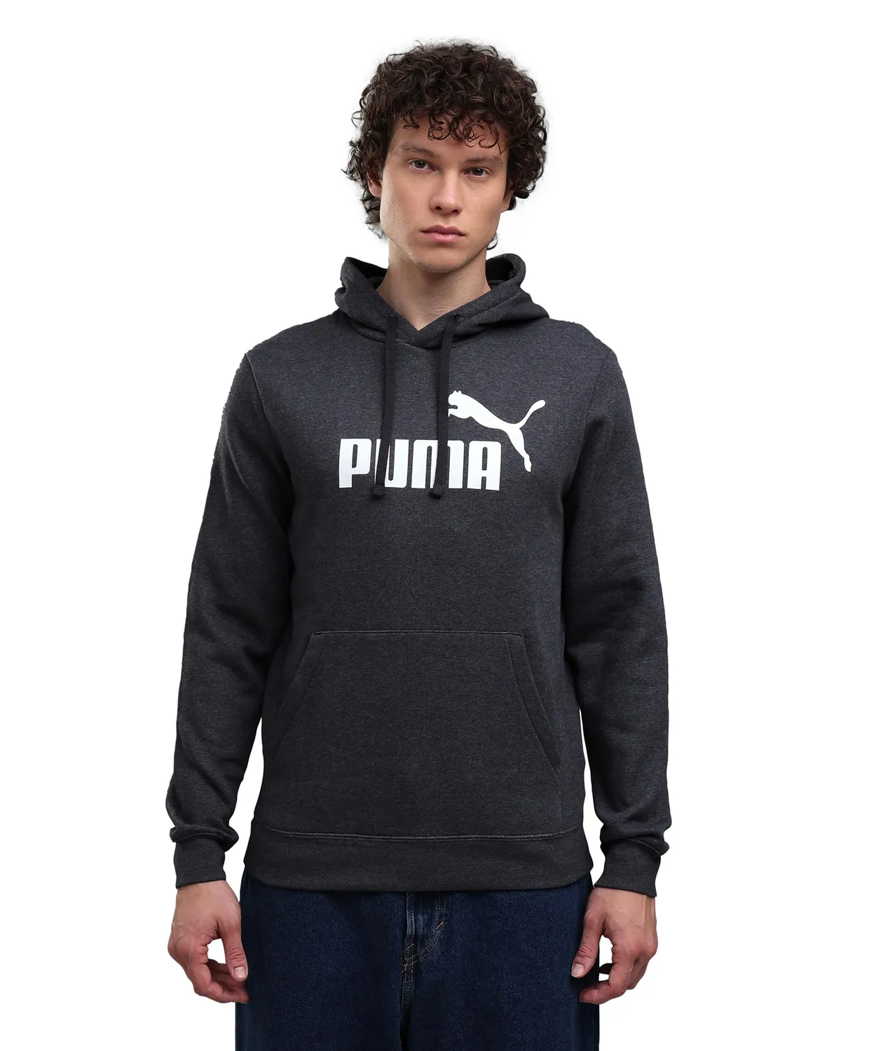 Puma ESS No.1 Logo Hoodie FL felpa con cappuccio uomo in pile