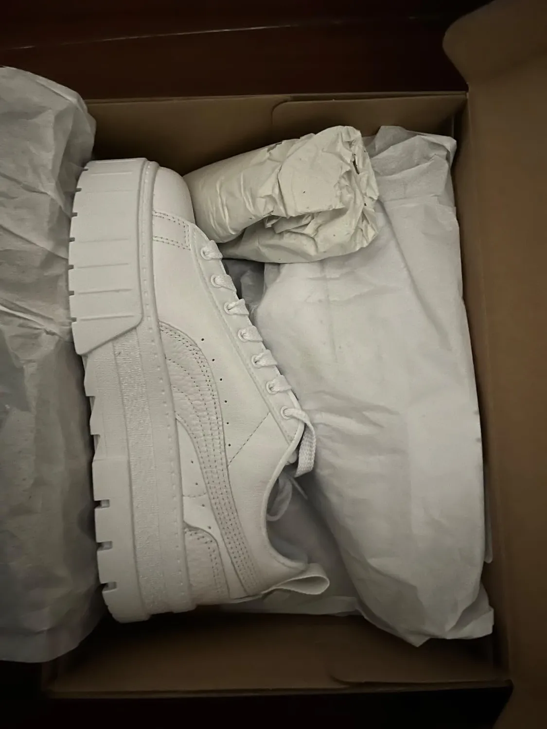 PUMA Mayze sneakers donna pelle suola alta