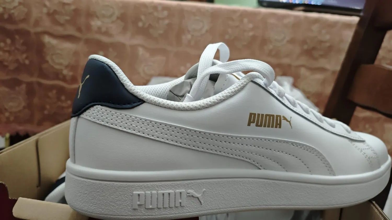 Puma Smash V2 L Sneakers 36 EU Bianche Pelle Uso Quotidiano