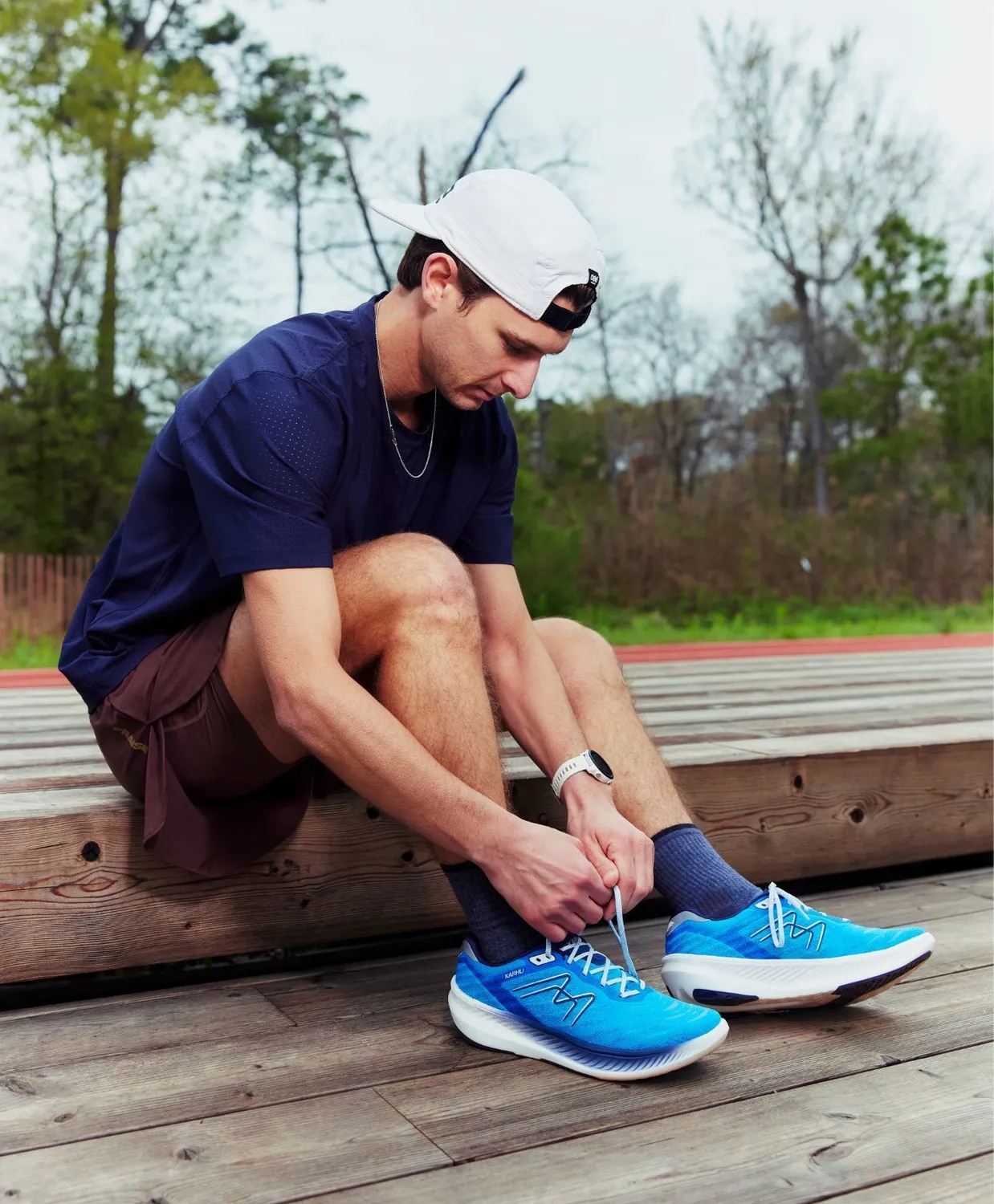 Karhu Fusion 4.0 scarpe running Ibiza Blue Mood Indigo
