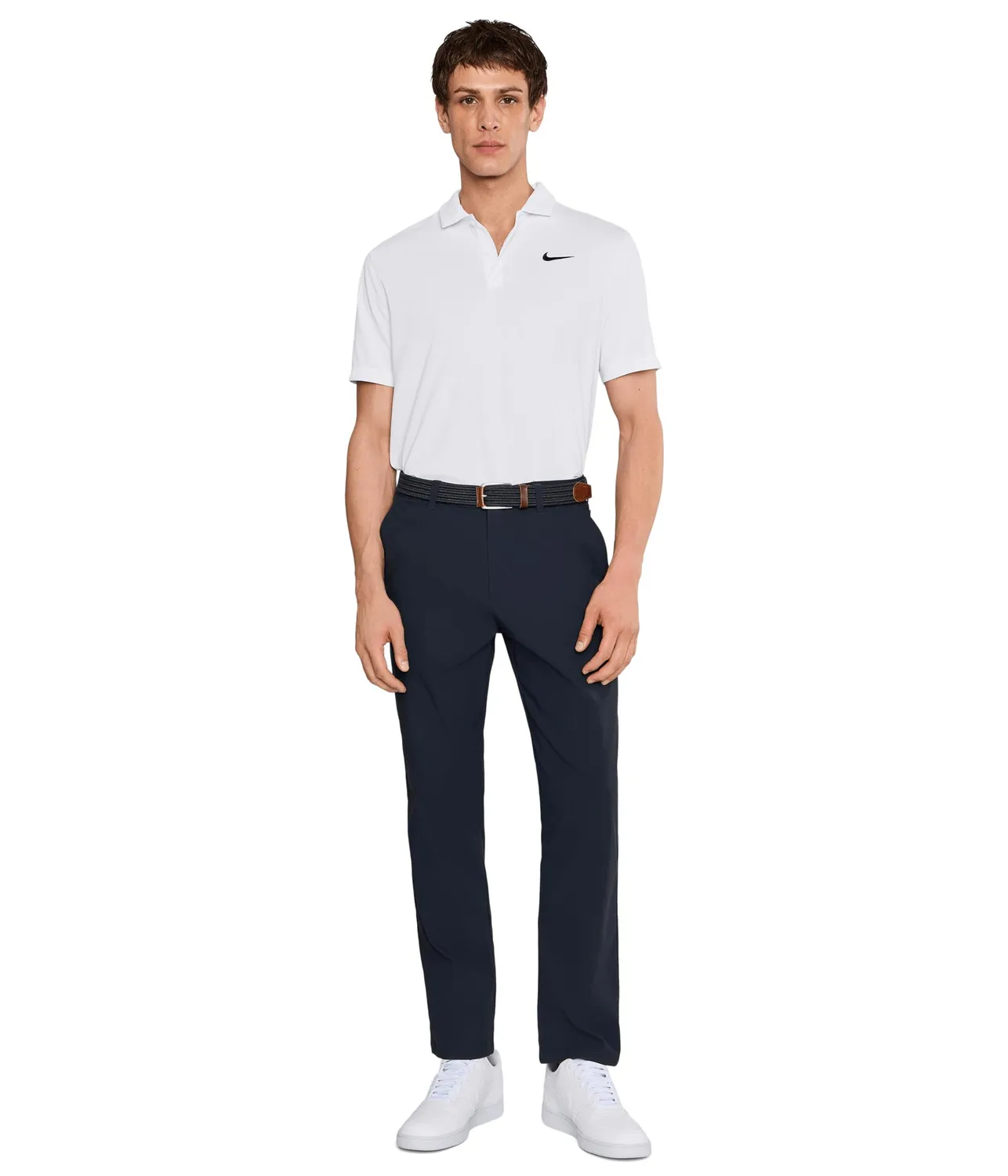 Nike Solid Polo Dri-FIT polo uomo M bianco grigio nero
