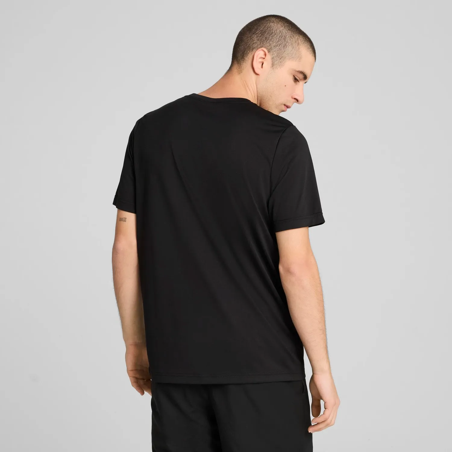 PUMA Ess Small Logo Poly Tee maglietta nero poliestere
