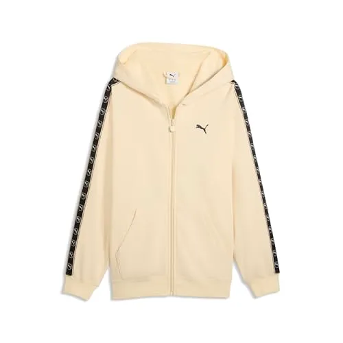 PUMA Ess Elevated Tape Felpa Zip Nera Full-Zip Hoodie