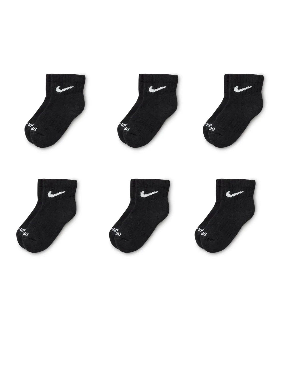 Nike Performance Basic Quarter calzini bambini grigi