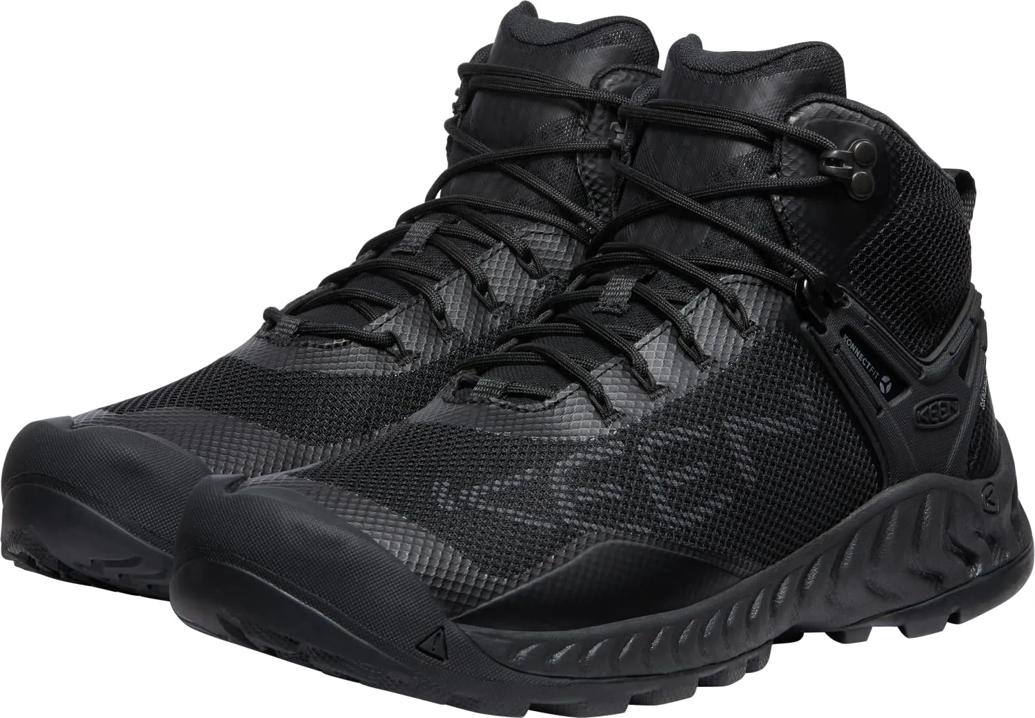 KEEN Nxis Evo Mid Waterproof scarponi uomo Triple Black
