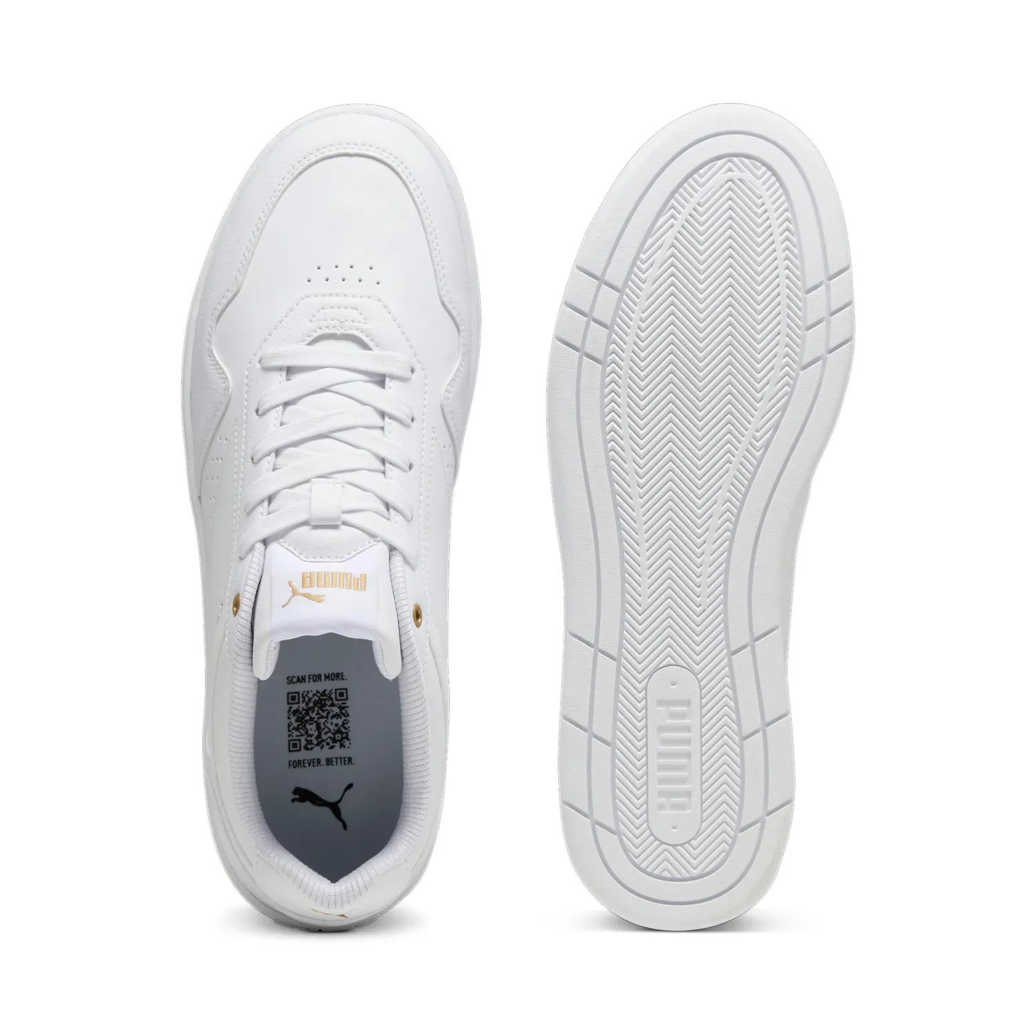 Puma Court Classic sneakers uomo bianche tennis SoftFoam+