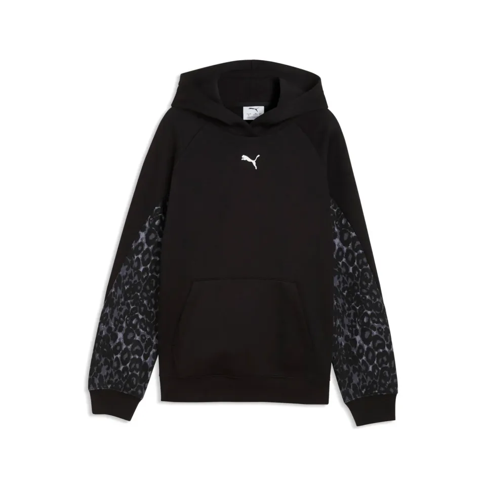 Puma Sport Animal Hoodie FL felpa bambina Mouse Gray