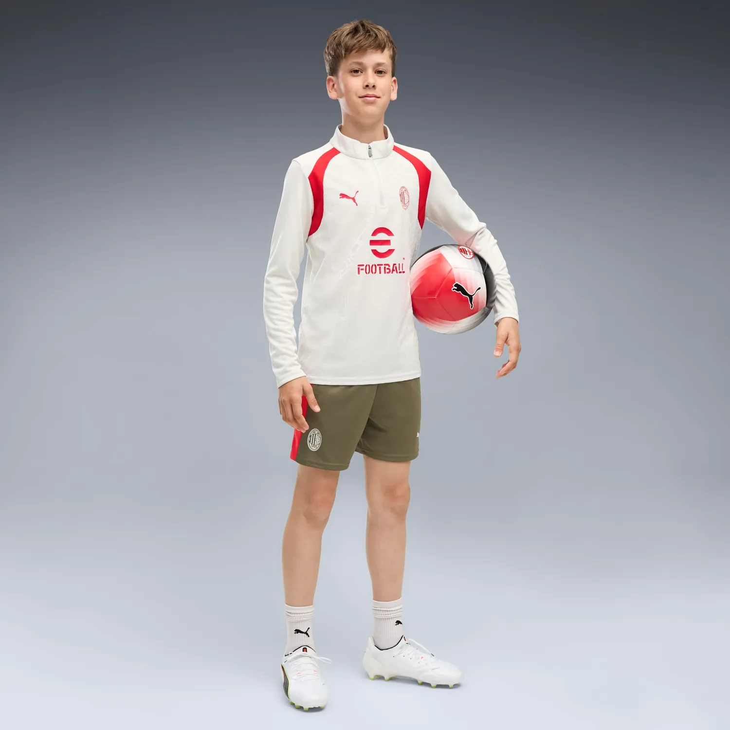 Puma AC Milan Training Top Jr Zip Bambino Tecnico