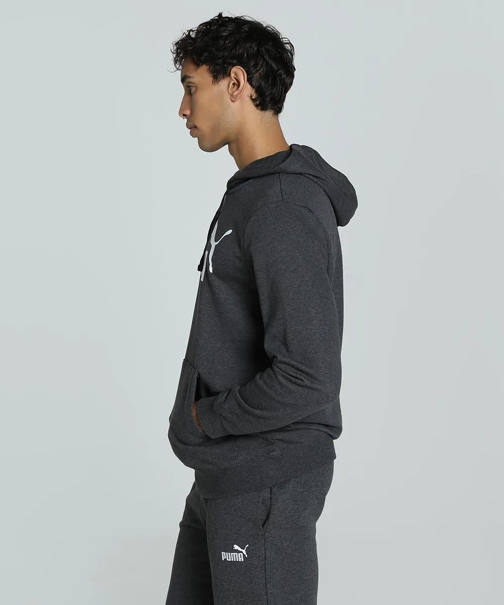 PUMA ESS No.1 Logo Felpa Cappuccio S Grigio Scuro