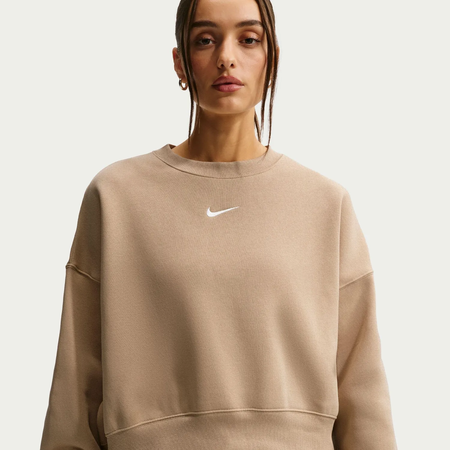 Nike Phoenix Fleece felpa donna girocollo oversize morbida