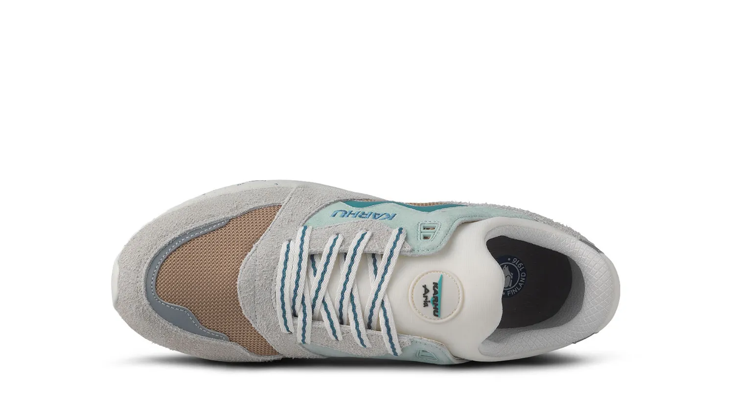 Karhu Aria 95 sneakers foggy dew blue suede riflettenti