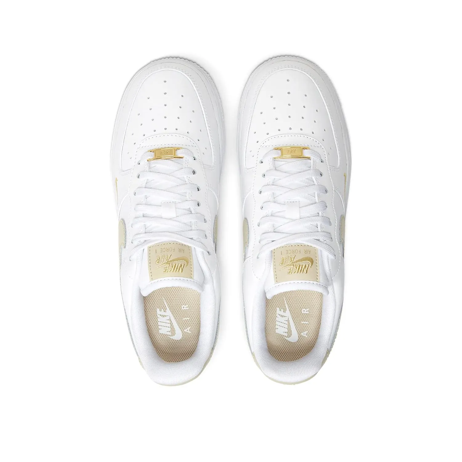 Nike Air Force 1 '07 scarpe donna bianche oro 38 EU