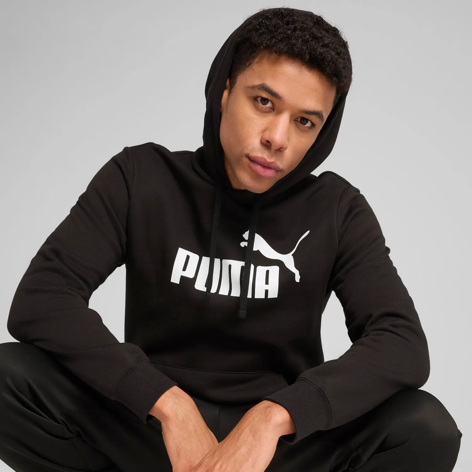 Puma ESS No.1 Logo Hoodie FL felpa con cappuccio uomo in pile