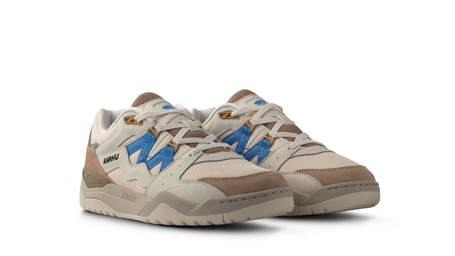 Karhu Fusion XT sneakers Warm Taupe Azure Blue camoscio