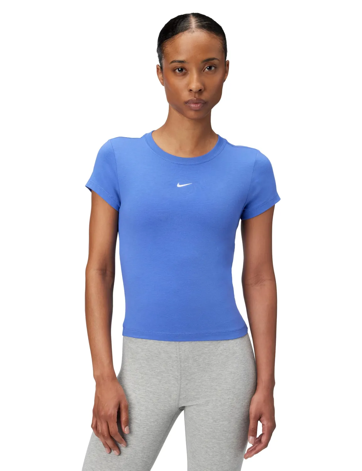 Nike Chill Knit top corto donna bianco nero modal
